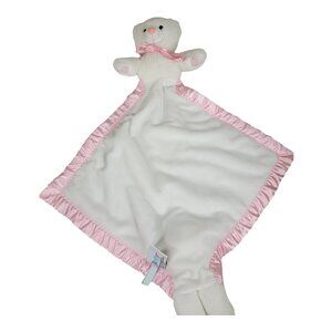 My Banky Blankie Lovie Lovey‎ Plush Teddy Bear Satin Trim Baby Blanket Toy Pink